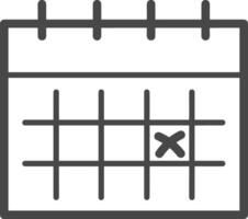 calendario icona simbolo Immagine per programma o appuntamento vettore