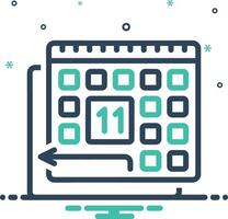calendario icona simbolo Immagine per programma o appuntamento vettore