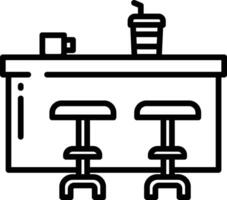 caffè contatore schema illustrazione vettore