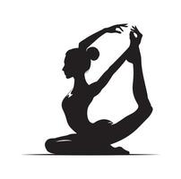 ginnastica femmina silhouette illustrazione impostato vettore