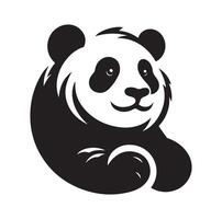 panda illustrazione design silhouette stile vettore