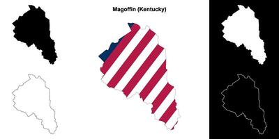 magoffin contea, Kentucky schema carta geografica impostato vettore