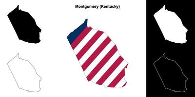 montgomery contea, Kentucky schema carta geografica impostato vettore