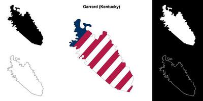 Garard contea, Kentucky schema carta geografica impostato vettore