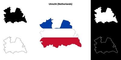 utrecht Provincia schema carta geografica impostato vettore