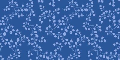 blu floreale senza soluzione di continuità modello. design per carta, coperchio, tessuto, interno arredamento e altro usi vettore