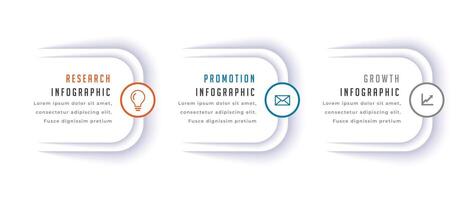 tre passaggi Infografica successo grafico bandiera per attività commerciale presentazione vettore