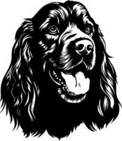 cocker spaniel - minimalista e piatto logo - illustrazione vettore