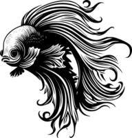 betta pesce - alto qualità logo - illustrazione ideale per maglietta grafico vettore