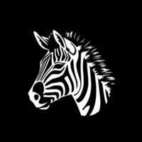 zebra - nero e bianca isolato icona - illustrazione vettore