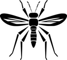 zanzara, minimalista e semplice silhouette - illustrazione vettore
