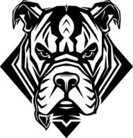 bulldog - minimalista e piatto logo - illustrazione vettore