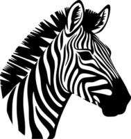 zebra - minimalista e piatto logo - illustrazione vettore