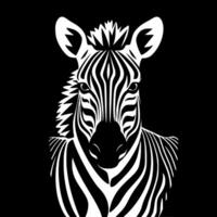 zebra bambino - nero e bianca isolato icona - illustrazione vettore