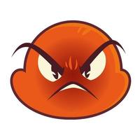 emoji divertenti, emoticon espressione faccia arrabbiata social media vettore