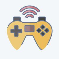 icona gamepad. relazionato per in linea gioco simbolo. scarabocchio stile. semplice design illustrazione vettore