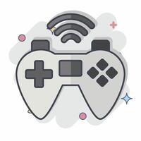 icona gamepad. relazionato per in linea gioco simbolo. comico stile. semplice design illustrazione vettore