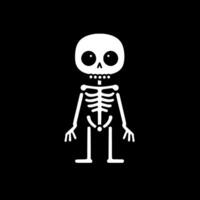 scheletro - nero e bianca isolato icona - illustrazione vettore