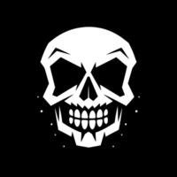 cranio - nero e bianca isolato icona - illustrazione vettore
