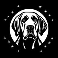 labrador cane da riporto - minimalista e piatto logo - illustrazione vettore