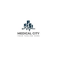 medico città logo design modello. vettore