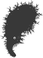 silhouette ameba animale nero colore solo vettore