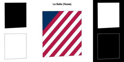 la salle contea, Texas schema carta geografica impostato vettore