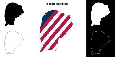 Fentress contea, Tennessee schema carta geografica impostato vettore