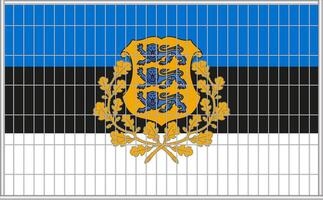 illustrazione di il bandiera di Estonia sotto il reticolo. il concetto di isolazionismo. no guerra. vettore
