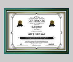 elegante moderno oro base diploma certificato modello. uso per Stampa, certificato, diploma, la laurea vettore