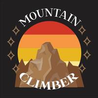 montagna scalatore Comunità distintivo camicia grafica vettore