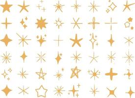 impostato di stella icone, stella simboli. moderno simboli isolato su bianca sfondo. lineare pittogramma pacchetto. vettore
