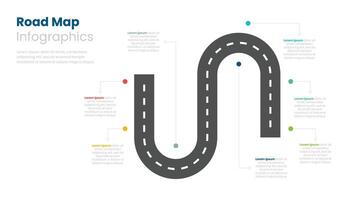 tabella di marcia Infografica modello design con 7 passi. vettore