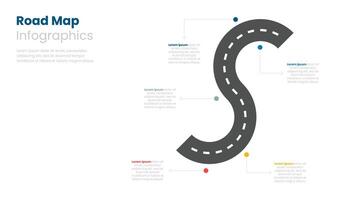 tabella di marcia Infografica modello design con 5 passi. vettore