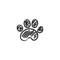 mano disegnato animale impronte vettore