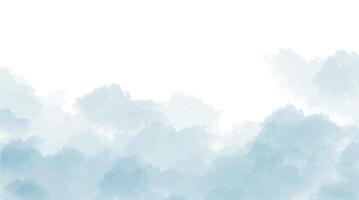 acquerello nuvole sfondo su bianca sfondo con posto per testo. illustrazione, modello per striscione, manifesto, invito , carta. vettore