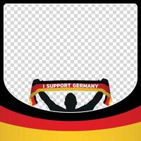 io supporto Germania europeo calcio campionato profil immagine telaio banner per sociale media Euro Germania 2024 vettore