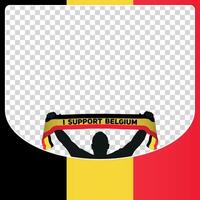 io supporto Belgio europeo calcio campionato profil immagine telaio banner per sociale media Euro Germania 2024 vettore