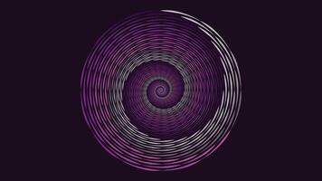 abstarct spirale il giro vortice stile sfondo nel buio viola colore. vettore