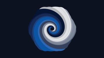 abstarct spirale il giro vortice stile creativo dati centro sfondo nel buio blu colore. Questo minimalista sfondo può essere Usato come un' bandiera o wallpaper.it anche può essere presentata come urgenza. vettore