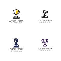 moderno vincitore del trofeo logo simbolo icona vettore graphic design stock vector