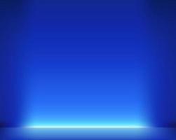 scena vuota blu con luce al neon. illustrazione vettoriale realistica
