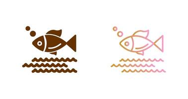 disegno dell'icona di pesce vettore