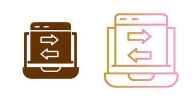 dati trasferimento icona design vettore