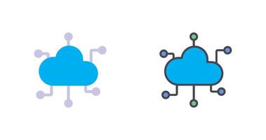 nube calcolo icona design vettore