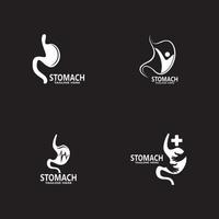 icona dello stomaco e illustrazione vettoriale simbolo