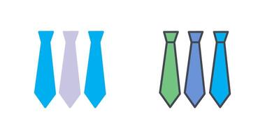 tre cravatte icona design vettore