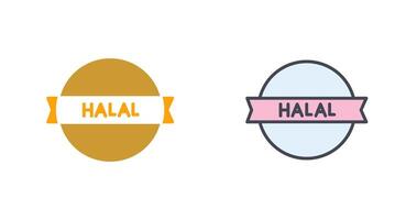 halal etichetta icona design vettore