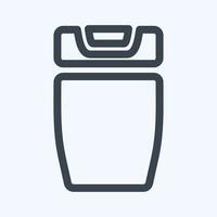 gel doccia icona - stile linea vettore