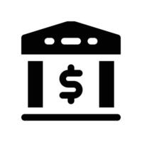 banca icona. glifo icona per il tuo sito web, mobile, presentazione, e logo design. vettore